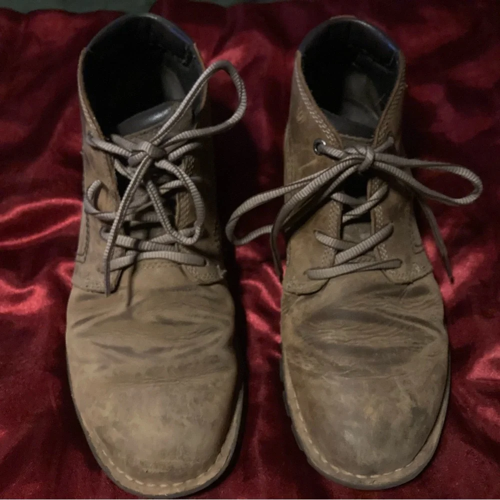 Men’s Caterpillar Work Boots, Brown, Size 10, Used Condition, No Holes or Rips - Picture 1 of 4